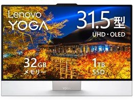 Yoga AIO 32IPH11 Core Ultra X7 358H・32GBメモリー・1TB SSD・31.5型UHD・OLED搭載 F0JKCTO1WW [シーシェル]