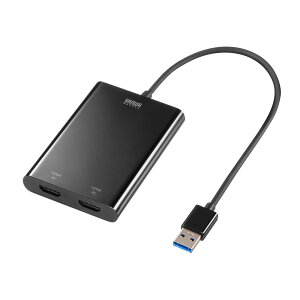 USB-HDMIディスプレイアダプタ 4K対応 2画面出力 USB変換アダプター マルチディスプレイ 拡張 複製 パソコン ノートPC 映像出力 ドライバインストール型 ケーブル一...