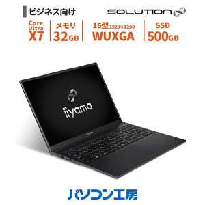 ビジネスノートパソコン Copilot+ PC 新品 16型/Core Ultra X7 358H/32GB/500GB SSD/Windows 11 Pro BTO