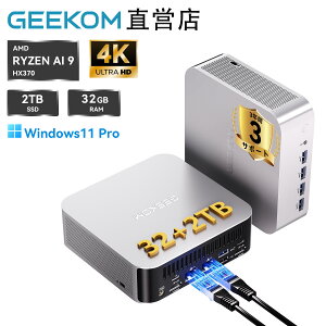 「20倍ポイントバック」GEEKOM A9 MAX AI ミニpc Ryzen AI 9 HX 370搭載「128GB +16TB 最大拡張」｜Copilot+対応・ローカルAI実...