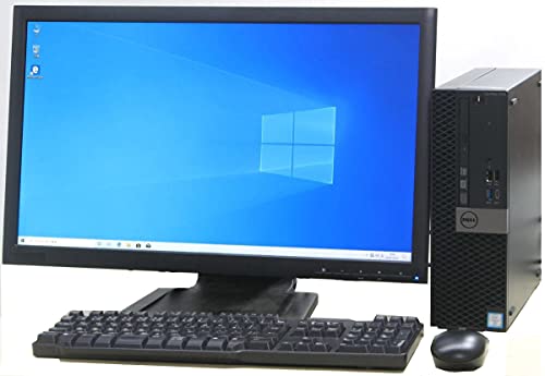 【整備済み品】 テレワーク向けパソコン DELL optiplex 7050 SF 高速SSD 大型22インチモニター Webカメラ（マイク付き） 無線LAN 無線マウス 無線キー...