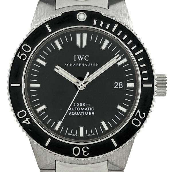 OH済 インターナショナルウォッチカンパニー IWC GST アクアタイマー IW353602 腕時計 SS 自動巻き ブラック メンズ 中古