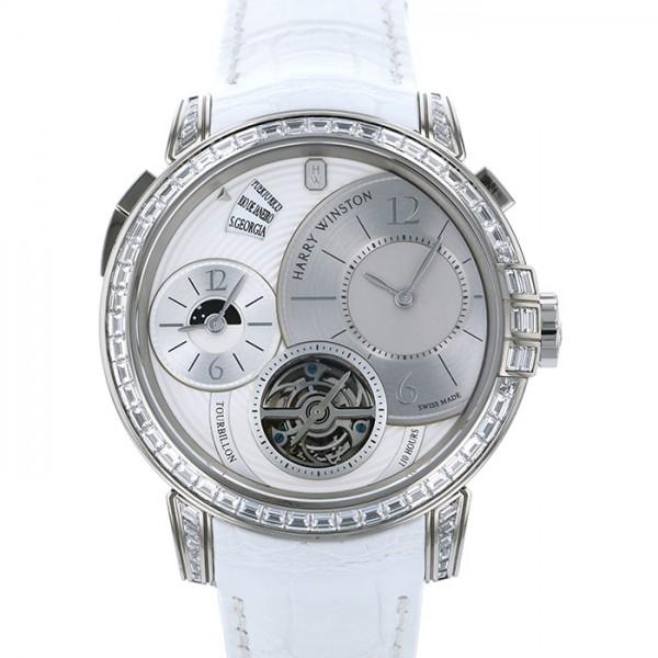 ハリー・ウィンストン HARRY WINSTON ミッドナイト トゥールビヨン 世界限定5本 450/MATTZ45W ホワイト文字盤 アウトレット 腕時計 メンズ
