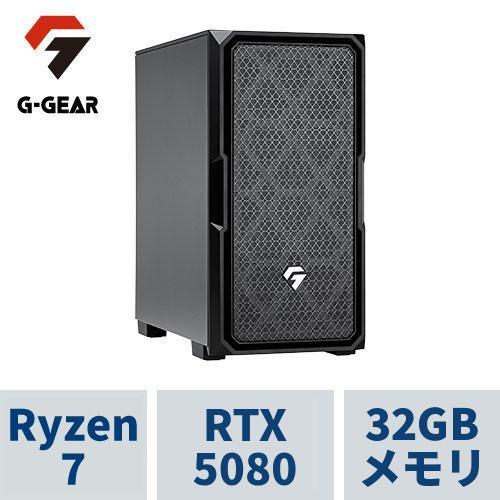 ゲーミングPC G-GEAR GE7A-L262BH/NT2 Ryzen7 9850X3D /RTX5080 /32GBメモリ /2TB SSD /WiFi7+BT対応、水冷仕様