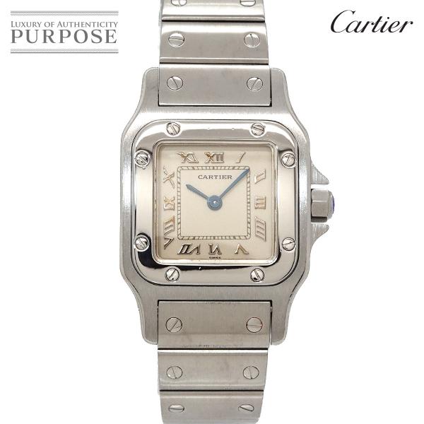 カルティエ Cartier サントスガルベ SM W20024D6 レディース 腕時計 アイボリー クォーツ ウォッチ Santos Galbee 90329960