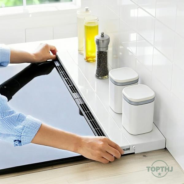 排気口カバー フラット コンロカバー IH・ガスコンロ対応 キッチン用品 コンロ奥ラック 油はね防止 汚れガード レンジガード お手入れ簡単 マット質感 滑り止め