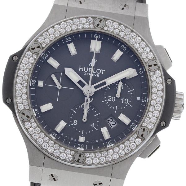 ウブロ HUBLOT 301.ST.5020.GR.1104 ビッグバン アールグレイダイヤモンド ダイヤベゼル クロノグラフ デイト 自動巻き メンズ _969530